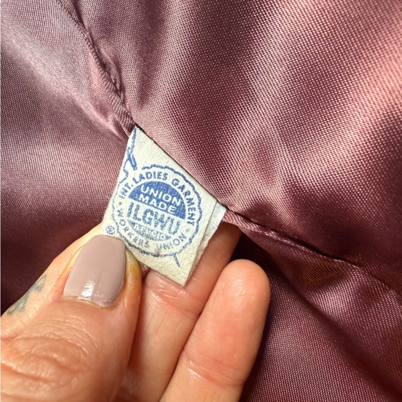 Vintage 1960s-1970s Asymmetrical Fur Collar Wool Coat - Picture 9 of 13